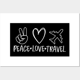 Peace love travel design Posters and Art